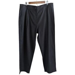 NWT The Reset R Label Slouchy Crop Trouser Linen Black Pants, Women's Size XL